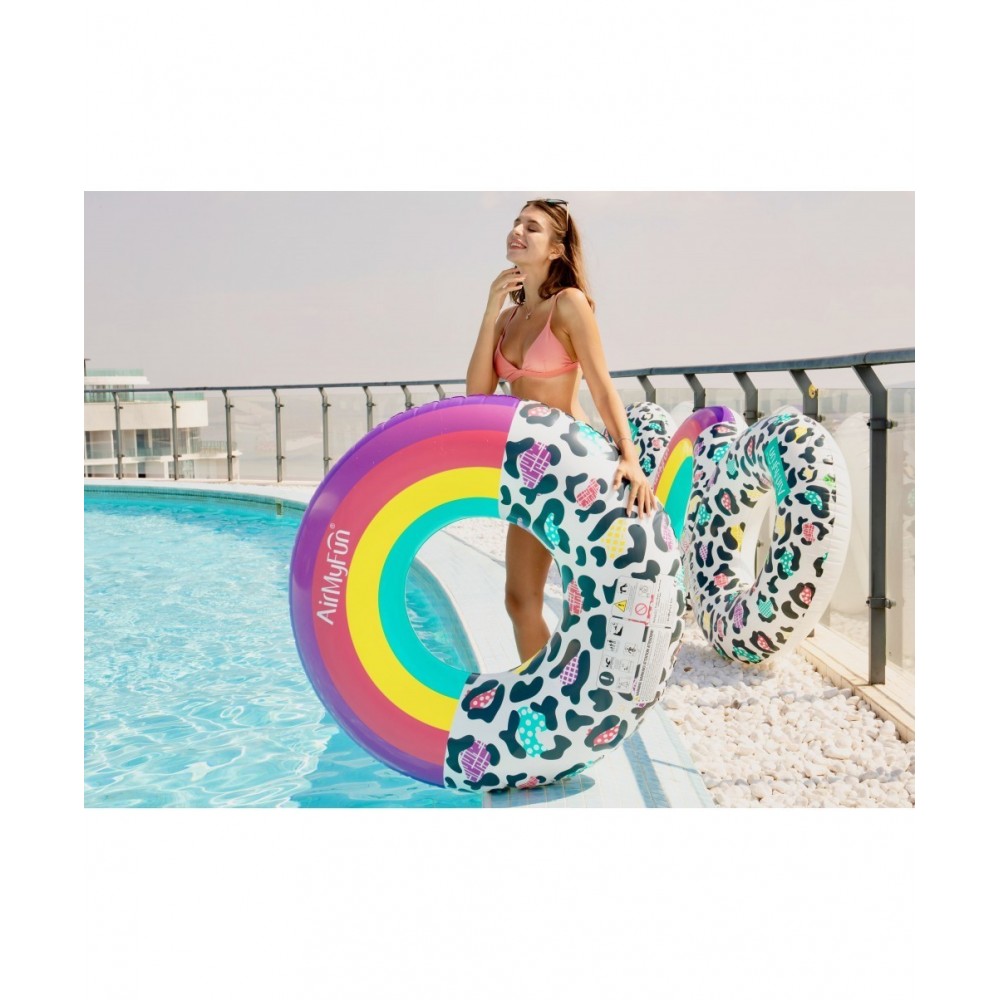 Bouée piscine gonflable imprimée grande taille 92 cm avec poignées pour les  clubs et collectivités