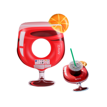 Bouée Gonflable XXL et Porte Boisson Gonflable pour Piscine & Plage - Pack Evasion Cocktail passion