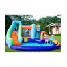 Château Aquatique Gonflable - Sunny Jungle - Surface 430x400x225 cm - souffleur et sac de rangement inclus Château Aquatique Gonflable - Sunny Jungle - Surface 430x400x225 cm - souffleur et sac de rangement inclus