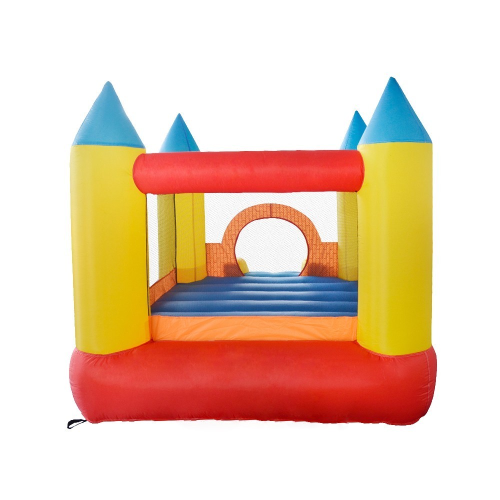 Château gonflable pour enfants 2,8m : aire de jeux avec toboggan - souffleur et sac de rangement inclus - Castle Bouncer